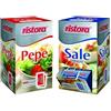 RISTORA BOX 500 BUSTINE MONODOSE SALE IODATO + 500 BUSTINE MONODOSE PEPE RISTORA