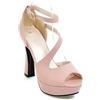BFDMY WMZQW Scarpe Decolté Plateau Donna Scarpe col Tacco Eleganti Tacchi Alti Scarpe da Sera Sexy Sposa Festa Sandali con Tacco Alto,Bianca,40