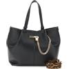 CAFèNOIR - Shopping Effetto Pelle Grana Grossa,DIM.30X25, Nero