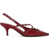 BAISOILIHA Tacco Kitten Closed Pointed-Toe D'Orsay Cinturino sul retrò Pumps Dress Ufficio Scarpe per Donne Le Signore Ragazze Burgundy Numero 37