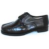 Le comodone Mocassino Allacciato da Uomo in Pelle, Suola in Cuoio con Mezza piantella di Gomma, Tacco di 2 Centimetri, Ampia Calzata, Numero 48.