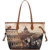 YNOT? Borsa Shopping Yes Bag Stampa Città