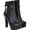 WOXIHUAN Stivali Tacco Alto Donna Stivali Donna Invernali Stivaletti da Neve Stivaletti Donna Bassi con Cerniera Stivali Stivaletti Pioggia Gomma Rain Boots