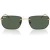 Ray-Ban Occhiali da, Argento/Verde a specchio verde, 56 mm