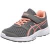 Asics Stormer 2 PS - Scarpe Running Unisex Bambini, Grigio (Carbon/Begonia Pink/White 9706), 31.5 EU