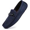 Xinghuanhua Mocassino Scarpe da Guida Comode in Pelle Morbida - Pantofole Penny alla Moda Antiscivolo Casual Piatto