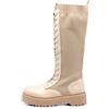 IF Fashion Stivali Anfibi Alti Combat Scarpe da Donna Platform Elasticizzati Traspiranti 1329 Nero N.36
