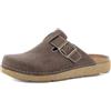inblu Ciabatte Uomo Sabot con Fibbia Regolabile, Plantare in Vera Pelle, dal 40 al 46, Sandali, Nero, 41 EU