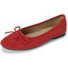 Generic Rosso,37 EU,Ballerine Donna Punta Tonda Senza Lacci Scarpe Basse Donna Ballerine camoscio Fiocco Antiscivolo Scarpe Lavoro pendolarismo Ufficio Camminata Viaggio Quotidiano