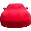 REROM Telo Copriauto da Interno per Ferrari 488 Coupe Cabrio GTB/Spider/Pista/Pista Spider, Morbido Elasticizzato Traspirante Telone Antipolvere e Resistente,- Red