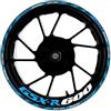 JHYBDP Adesivi Cerchi Adesivi Per Cerchioni Moto Per Suzuki GSXR600 GSX-R600 GSXR GSX-R 600 Da 17 Pollici, Adesivi Riflettenti Strisce riflettenti sul cerchione(Colore 1)