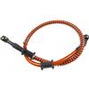 MOCNT Arancione 110cm Tubo Olio Freno Moto 28 Gradi Tubo Freno Olio Idraulico Frizione Motocross Tubo Flessibile Olio Freno Rinforzato Intrecciato in Acciaio Cavo Linea con Molla