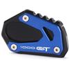 Modeer Per Suzuki GSX-S 1000GT 2022-2023 Moto CNC Supporto Piastra di estensione Cavalletto laterale Stand Pad gsxs 1000 gt gsxs1000gt accessori (blu)