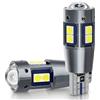 Car Passion Luci Posizione Led CANBUS T10 W5W 6000K 10 Led SMD Con LENTE Coppia Lampadine NO ERRORE Bianco Ghiaccio