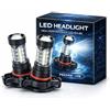 TopBest Coppia Luci Diurne DRL 21 LED PSX24W H16 Compatibile Con Jeep Compass - Fendinebbia Compatibile con Peugeot 208 2008 5008 Renault Clio IV 4 Lampadine (PSX24W - H16)