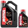 Motul - Kit olio motore sintetico 100%, 7100 4T 20W-50, 5 litri