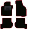 QUEMAR Tappetini Auto compatibili con Golf V e VI 2003-2012 / Kit Tappeti in Moquette e Gomma su Misura (Set 2 Anteriori + 2 Posteriori) / Ricami e Colori Personalizzati (0 Ricami, Bordo Rosso)
