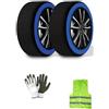 CLICK & GO CALZA DA NEVE TAGLIA S PER GOMMA AUTO CALZE NEVE GHIACCIO PNEUMATICO 205/60-13 (77961) SET DI 2 PEZZI GOODYEAR OMOLOGATE PER VETTURE MONTAGGIO SU RUOTE MOTRICI STAR GRIPPER PLUS SERIES