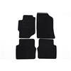 J&J AUTOMOTIVE Tappetini in Tessuto per Honda Accord 1998-2003, Set da 4 Pezzi Anteriori e Posteriori, di Velluto su Misura, Antiscivolo, Colore Nero