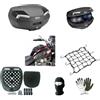 farbrothersonline COMPATIBILE CON HONDA FORZA 350 BAULETTO VALIGIA E46NT RIVIERA CATARINFRANGENTI BIANCHI+KIT MONTAGGIO+TAPPETO ANTIVIBRANTE+PIASTRA PER PORTAPACCHI MOTO-SCOOTER 2 CASCHI GRANDI