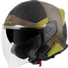 Bogotto H586 City-B Casco Jet, nero opaco/marrone/oro, M