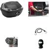 farbrothersonline COMPATIBILE CON BENELLI TRK 702 X BAULETTO VALIGIA GIVI B47NT BLADE PER 2 CASCHI INTEGRALI-JET+PIASTRA MONOLOCK+KIT MONTAGGIO UNIVERSALE PORTAPACCHI MOTO E SCOOTER 47 LT