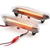 QKLsudua, 1 coppia di indicatori anteriori per parafango anteriore a LED dinamici indicatori laterali di ricambio Compatibile con B-MW Mini Coo-per R60 Country-man R61 Pace-man bianco cristallo