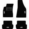 QUEMAR Tappetini Auto compatibili con Audi A4 (B6 B7) 2000-2008 / Kit Tappeti in Moquette e Gomma su Misura (Set 2 Anteriori+2 Posteriori)/Ricami e Colori Personalizzati (Bordo Nero, 4 Ricami)