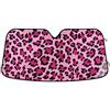 GAIREG Parasole con stampa leopardata rosa per parabrezza auto protezione da sole 55 x 27,6 pollici