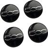 Generic Adesivi coprimozzo for Fiat 500, 56 mm, 4 pezzi, coprimozzi, emblemi, decalcomanie for la protezione dei cerchi, accessori for auto