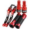 GAYANHU Kit leva di ricambio Moto Leva Di Frizione Del Freno Manubrio Manopole End Per YAMAHA XJ6N XJ6 N XJ6DIVER XJ6 DIVER 2009 2010 2011 2012 2013 2014 2015(Red)