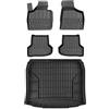 MOTOS Set di tappetini in gomma e tappetini per il bagagliaio per Audi A3 8P 2003-2013 Migliorare il comfort di viaggio con tappetino antiscivolo auto 3D- tappetini per tutte le stagioni auto, protezi