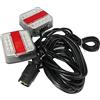 J/J Set Posteriori Luci Posizione LED 12V LED Luci per Rimorchio Indicatore di Arresto Fanale Posteriore Magnetico