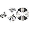 CMJAHU Adatto for Mini R56 R57 R58 R59 R55 R60 Countryman, pannello del volante, pulsante, adesivo di stile for accessori Mini Cooper, 1 set.(Gray Jack)