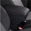 RZCREW Bracciolo Centrale Compatibile con Fiat 500 2011-2018 2019 2020 2021 Scatola Bracciolo per Auto Dedicata Scatola Portaoggetti Bracciolo A Doppio Strato Contenitore Centrale Bracciolo(Red)