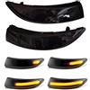 Kakulkomen 2 indicatori di direzione a LED dinamici per specchietto laterale per Ford Fiesta Mk7 2008-2017 B-MAX B232 (giallo)