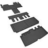 Car Lux - CUA07496-07498-07499-07514 - Tappeti Tappetini in Gomma su Misura per Tourneo Custom a 8 posti e bagagliaio a partire dal 2024