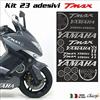IRIDEA DESIGN FOGLIO ADESIVI CARENA GRIGIO FITS COMPATIBILE CON YAMAHA T-MAX 500 01-11 T-MAX 530 12-18