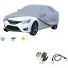 farbrothersonline COMPATIBILE CON PEUGEOT 2008 TELO COPRIAUTO 100% IMPERMEABILE COPERTURA PER AUTO CAPPOTTA ANTIGRAFFIO ANTIPOLVERE CON ZIP LATERALE 432X185X120CM UNIVERSALE