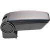 RATI ARMSTER 3 Bracciolo adatto per CITROEN C3 AIRCROSS 2018-2021 [nero,pelle vegan,cuciture rosse] Bracciolo centrale retrofittabile con vano portaoggetti