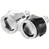 LITOSM Luci Per Auto Con Occhi Di Angelo 2x 2,5 pollici LED Angel Eyes Bi-Xenon Proiettore Lente Guida leggera DRL H4 H7 H11 Auto Retrofit Styling Uso H1 Light Universal (Color : Silver White LHD)