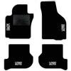QUEMAR Tappetini Auto per Golf V e VI 2003-2012, Bordo Bianco, 4 Ricami | Kit Tappeti Moquette e Gomma su Misura / Set 2 Anteriori + 2 Posteriori / Ricami e Colori Personalizzati / Antiscivolo