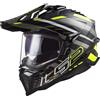 LS2, Casco Moto Cross EXPLORER CARBON EDGE Black H-V Yellow Titanium, XXL