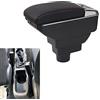 SZSS-CAR Bracciolo Scatola di Immagazzinaggio compatibile con Opel Corsa Vauxhall D 2006 2007 2008 2009 2010 2012 2013 2014 Cuoio Car Center Console Storage Box con 7 porte USB