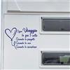 Generico Adesivo sticker camper frase frasi OGNI VIAGGIO LO FAI 3 VOLTE -caravan roulotte- accessori grafiche fiancata scegli colore cod.1979 (049 Blu Royal, cm 35 x 25)