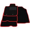Somer Car Tappetini compatibili con Dacia Duster 4WD 2010-2014, bordo rosso, kit tappetini auto personalizzati, set tappeti in moquette, tappeto auto