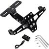 TVCIGOQ Portatarga per Moto, per Kymco Xciting 300-400-500 Regolabile Moto Posteriore Staffa Targa Supporto Portatarga in Lega di Alluminio con Luce LED