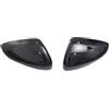 CENAP Calotte Degli Specchietti Auto Per Ford Per Focus MK4 2019-2024 Copertura specchietto retrovisore laterale Rivestimento custodia retrovisore in fibra di carbonio Copertura Specchio(Glass black 1 pair)