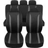 Susy Shop Coprisedili Auto Modello Universali LS09 Colore Grigio Kit Anteriore e Posteriore Per Utilitarie Medie Piccole Non Adatto Ai Suv