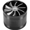 EVGATSAUTO Turbonator Fuel Saver Turbina a Ventola Singola per Aspirazione Aria Auto, 64mm, Nero